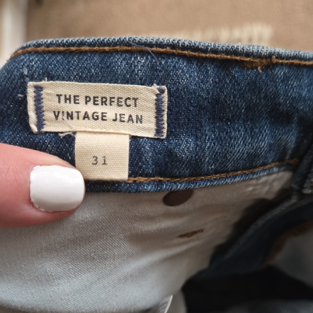 Madewell Dark Blue Straight Leg Jeans - Picture 4 of 4